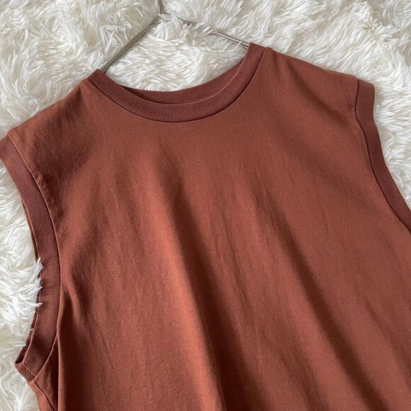 Lofarm Organic Cotton Sleeveless Top M Brown - Picture 2 of 6